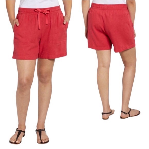 NAUTICA 2 PAIR Ladies Linen Blend Pull On Shorts  - NWT - XXL - Picture 4 of 6